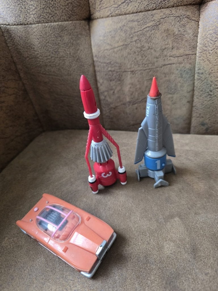 Vintage Matchbox Thunderbirds Voertuigen - TB1, TB3 & FAB1, Ophalen of Verzenden, Gebruikt