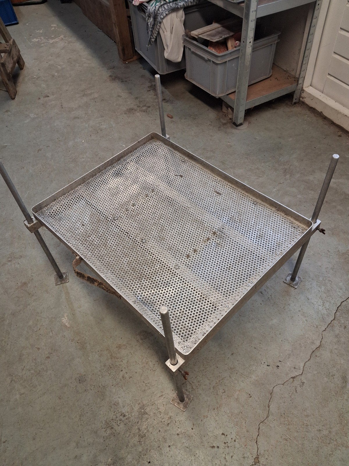 visplateau, verstelbaar, aluminium., Ophalen