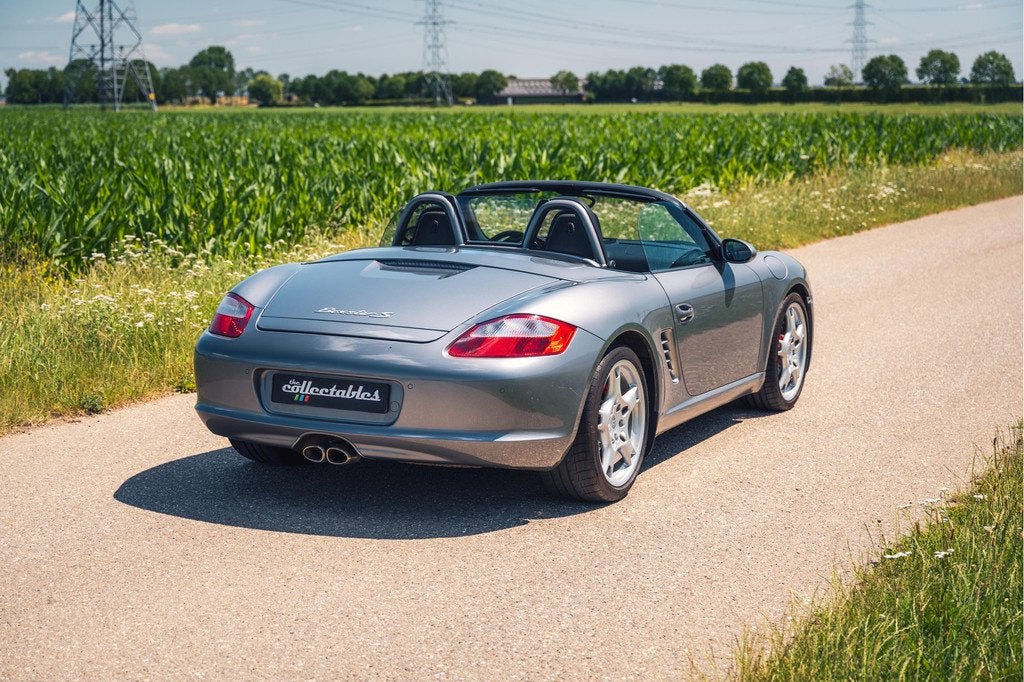 Porsche Boxster S 3.2 Tiptronic 987 (bj 2005, automaat), Auto's, Porsche, Achterwielaandrijving, Zwart, Cabriolet, Leder