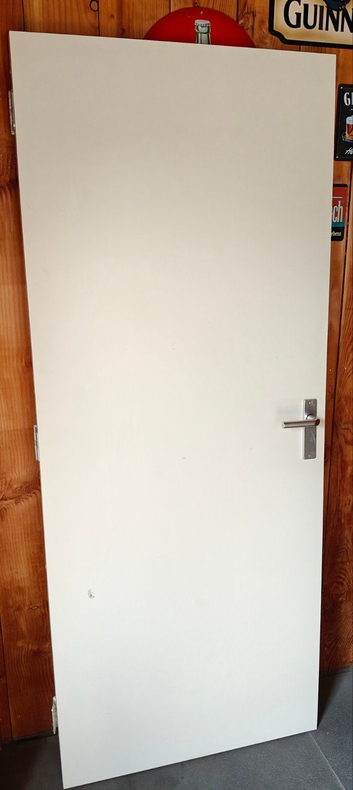Witte binnendeur met klink - 201 x 82cm, Doe-het-zelf en Verbouw, Ophalen, Gebruikt, 80 tot 100 cm, Binnendeur