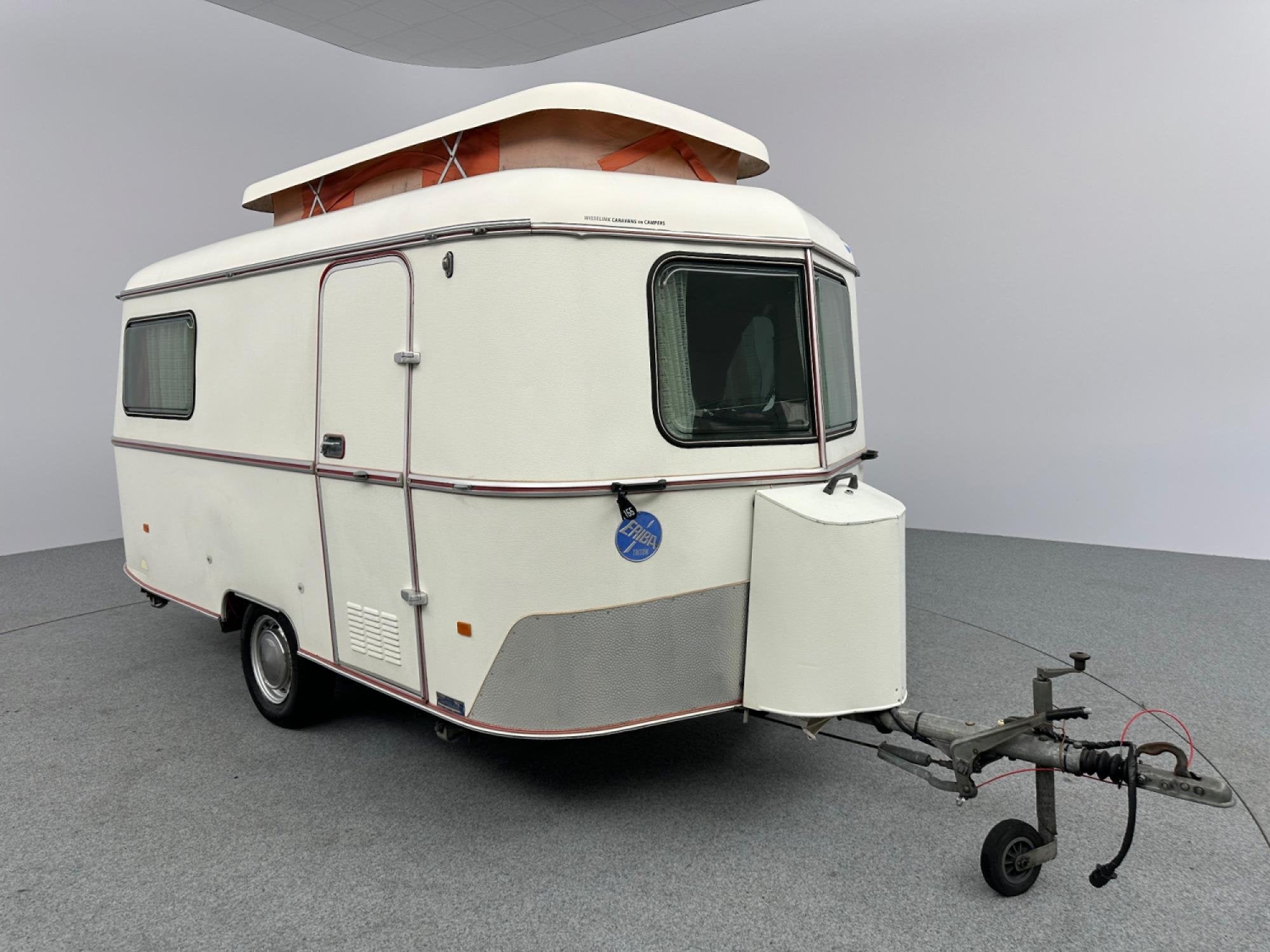 Eriba Touring Triton 410 Retro Voortent Fietsendrager, Caravans en Kamperen, Caravans, Vast bed, Bedrijf, Tot en met 3, 4 tot 5 meter