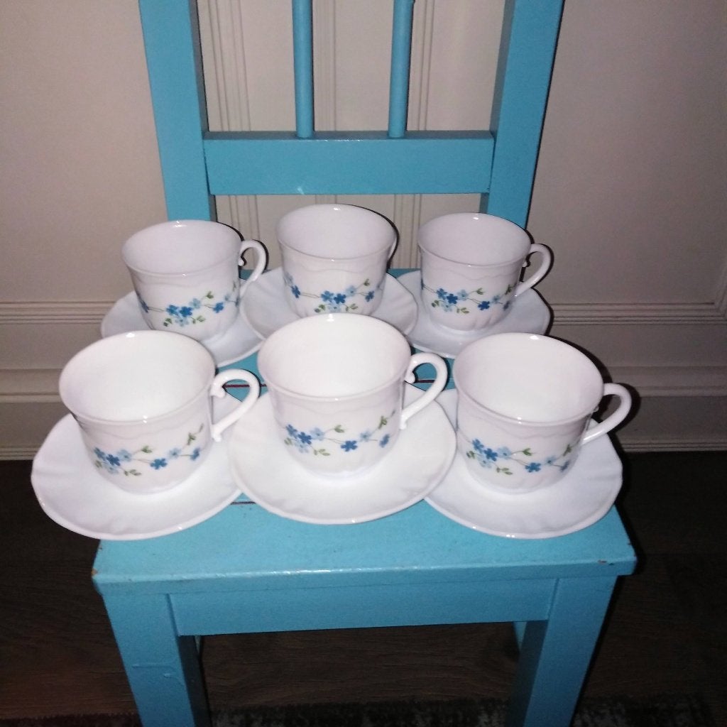 Arcopal France kop en schotels Veronica serie 6 stuks, Huis en Inrichting, Ophalen, Gebruikt, Glas, Overige stijlen