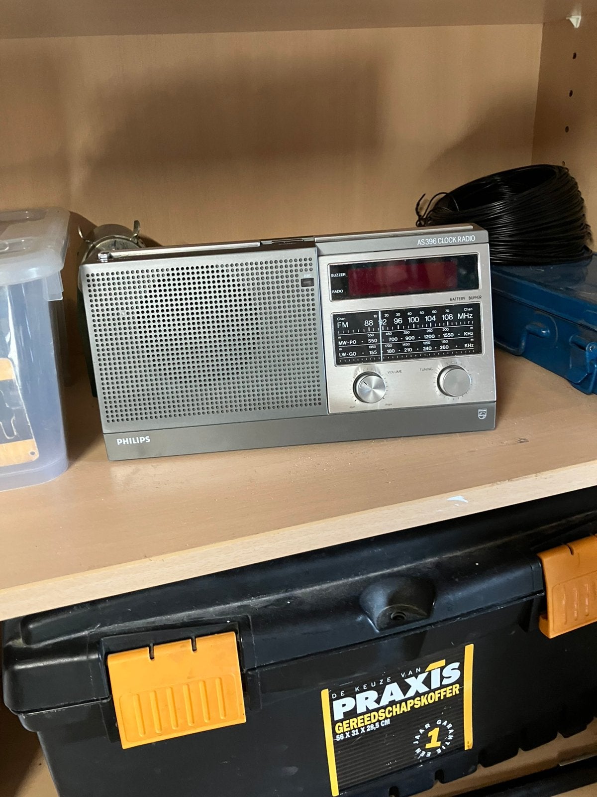 Philips AS396 klokradio vintage, Ophalen of Verzenden, Zo goed als nieuw