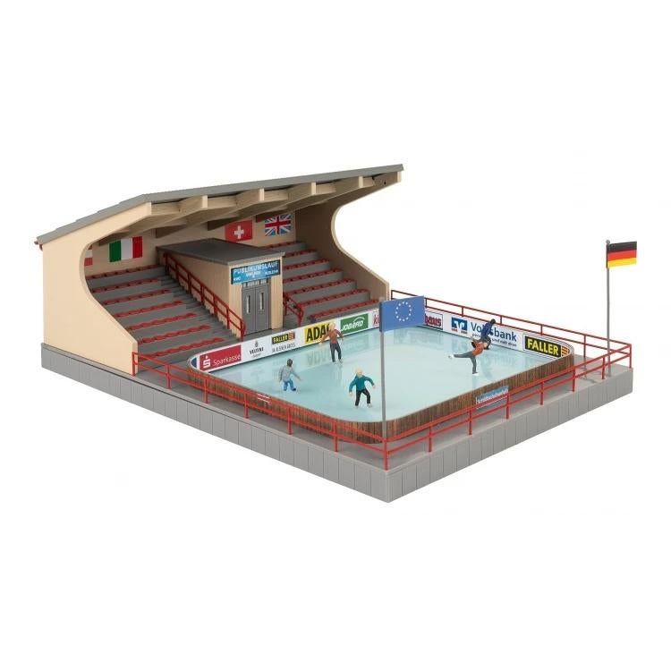 Faller 134005 Kunstijsbaan met bewegende figuren H0, Overige merken, Gebr. Faller GmbH, Gelijkstroom of Wisselstroom, Overige typen