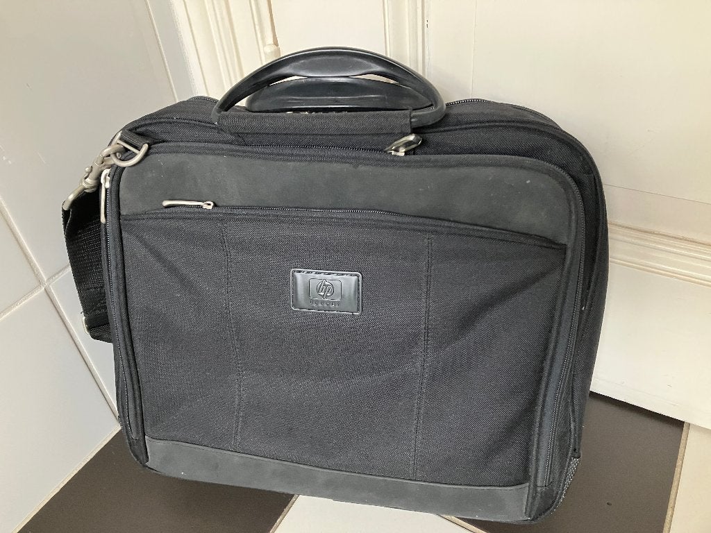 Mooie aktentas aktetas laptoptas schooltas zwart - HP, Computers en Software, Laptoptassen, Zo goed als nieuw, Aktetas, 16 inch
