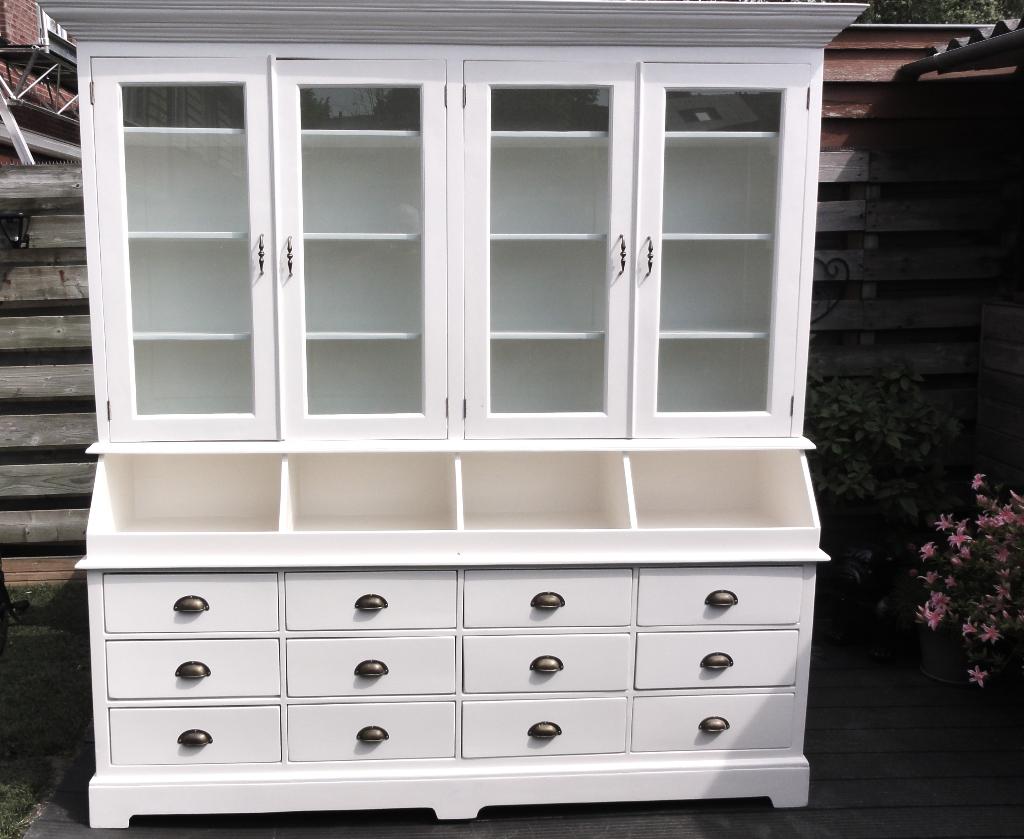 BUFFETKAST >GRUTTERSKAST >LADEKAST >VITRINEKAST, Huis en Inrichting, Kasten | Buffetkasten, Ophalen, Gebruikt, 25 tot 50 cm, 200 cm of meer