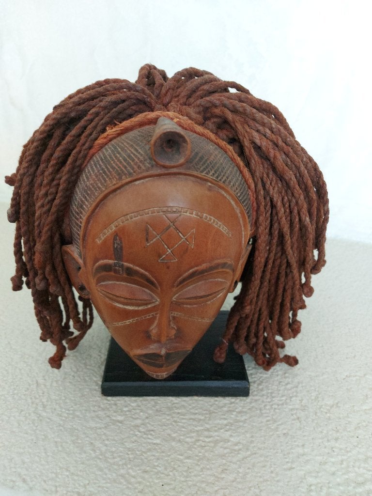 Tchokwe masker uit Congo, Antiek en Kunst, Afrika, Ophalen of Verzenden, 20 cm, Hout
