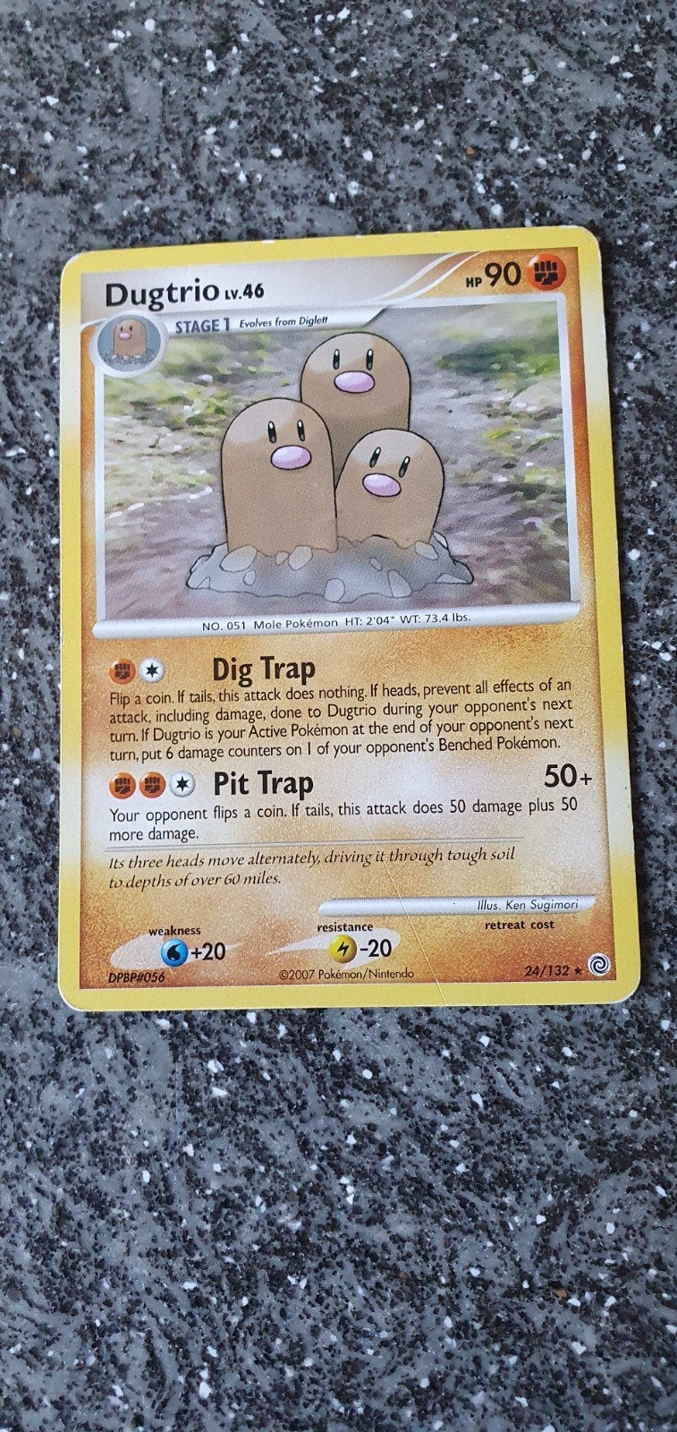 Dugtrio 24/132 Secret Wonders Pokemon Kaart, Ophalen of Verzenden, Gebruikt, Losse kaart