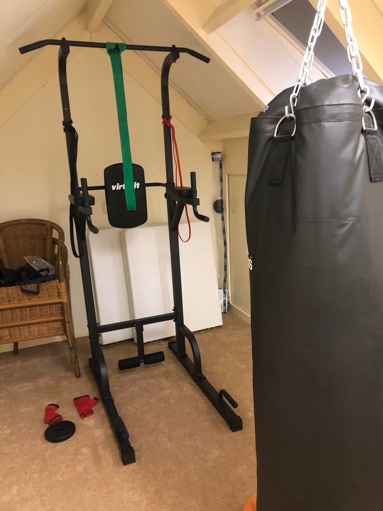 Virtufit Optrekstang / Power Tower - Zo goed als nieuw, Ophalen, Zo goed als nieuw, Armen, Oprekstang