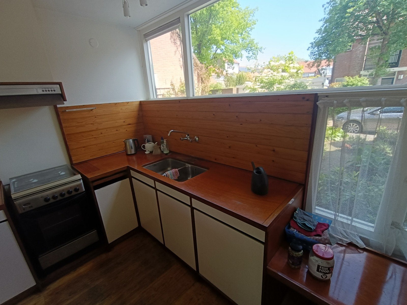 Vintage Keuken uit 1975 - Compleet en Functioneel, Ophalen, Gebruikt, Bruin, Hoekkeuken