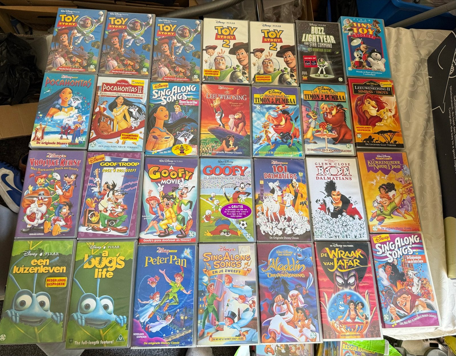Grote collectie Disney VHS videobanden, Nederlands ondertiteld, Gebruikt, Alle leeftijden, Kinderfilm