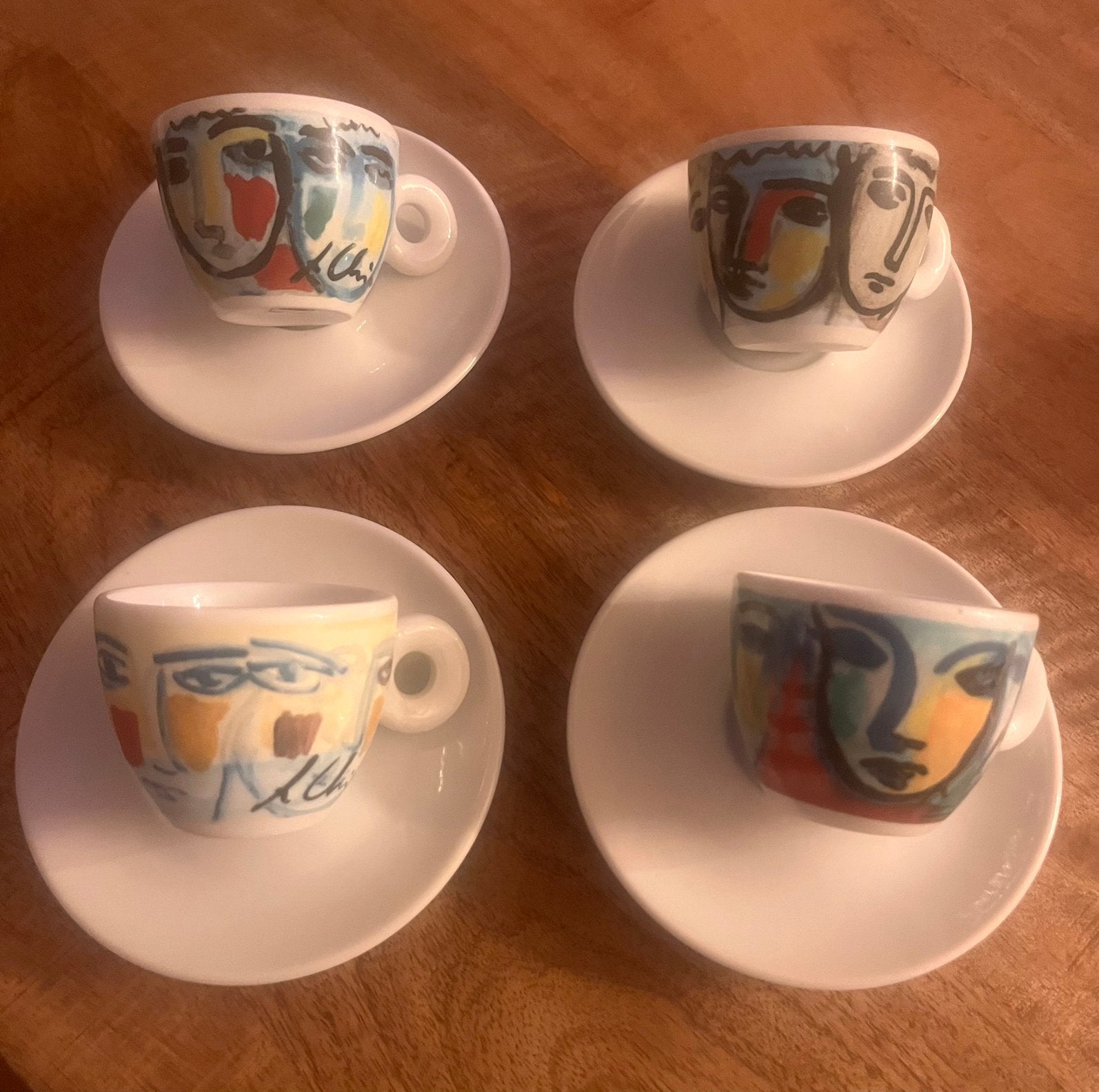 illy Art Collection  "Facce Italiane" (93/94) Sandro Chia., Ophalen of Verzenden, Zo goed als nieuw, Porselein, Kop en/of schotel