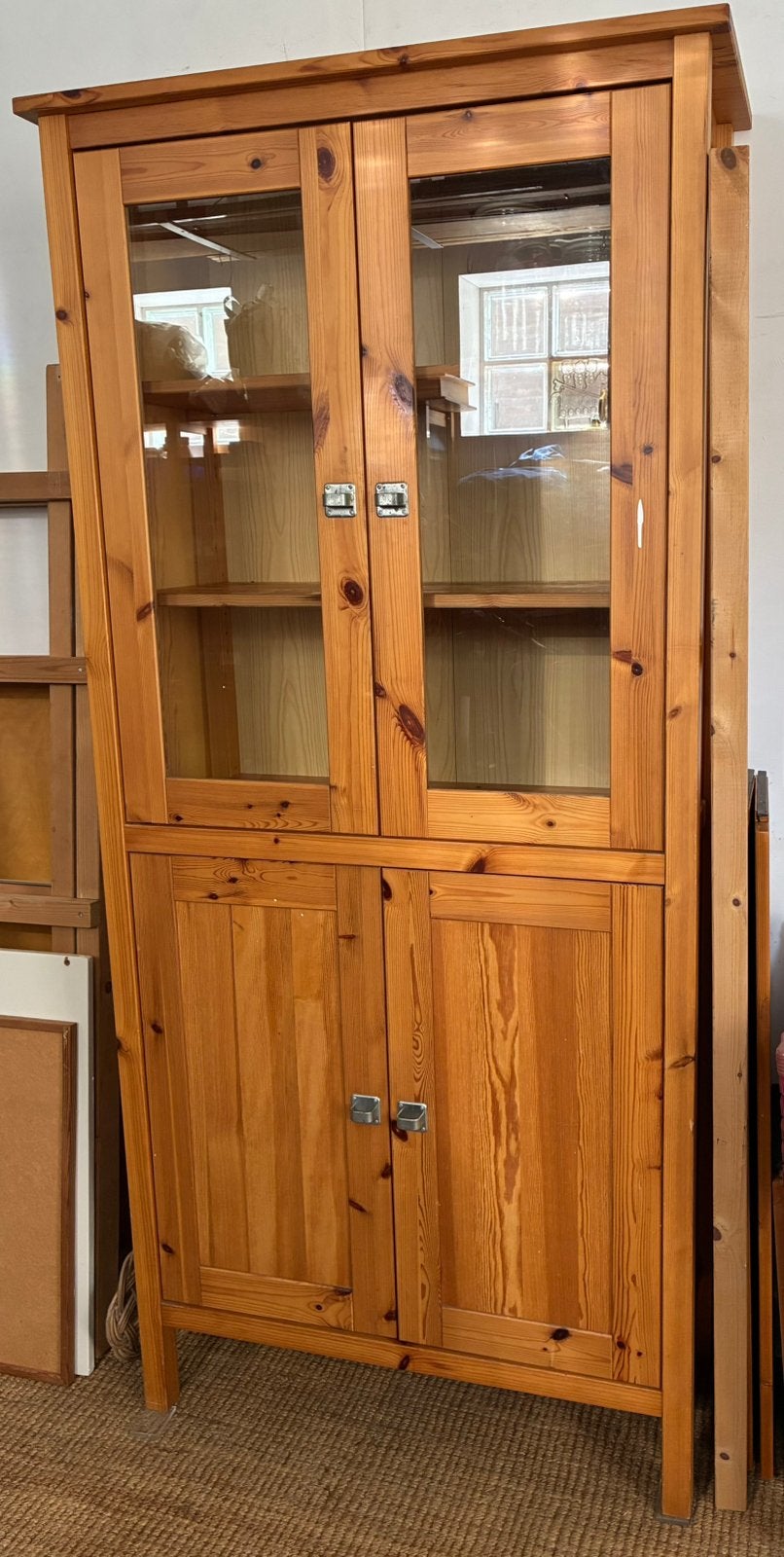 Handige vitrinekast, Huis en Inrichting, Ophalen, 150 tot 200 cm, 25 tot 50 cm, Landelijk