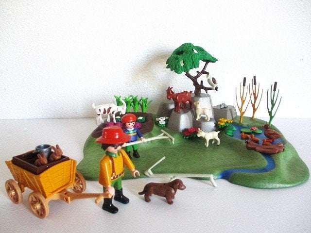 playmobil super set boerderij met groente en geitjes 3124, Ophalen of Verzenden, Zo goed als nieuw, Complete set, Overige typen