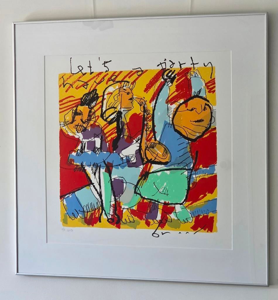 Herman Brood - Let's have a party - E/A 28/50 - Handgesignee, Ophalen of Verzenden