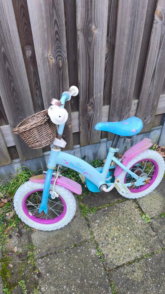 Kinder fiets frozen, Ophalen of Verzenden, Gebruikt, Minder dan 16 inch
