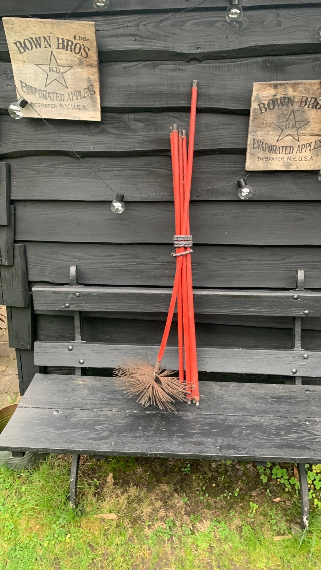 Schoorsteenveegset veegset voor schoorsteen, Ophalen, Gebruikt, Hout, Overige soorten