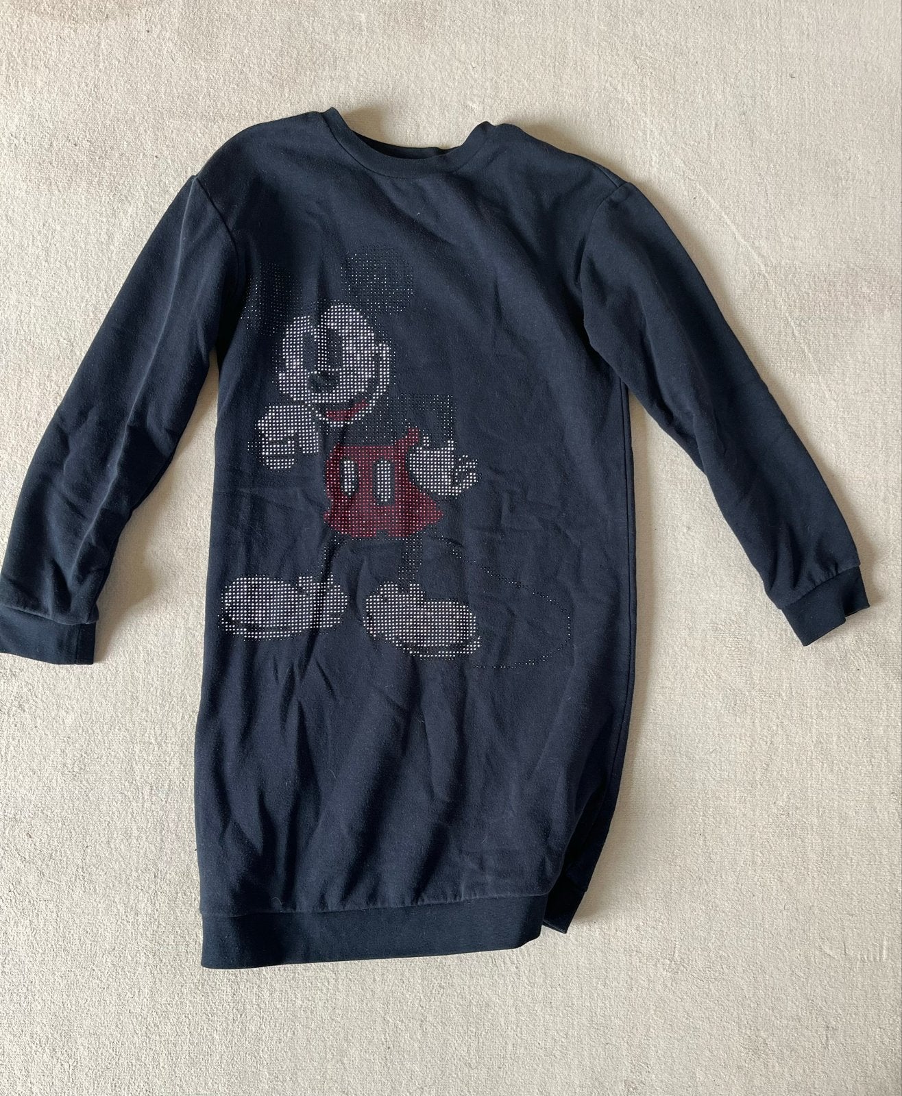 C&A Disney jurk maat 158/164 met Mickey in glitters, Kinderen en Baby's, Ophalen of Verzenden, Gebruikt, Meisje, Jurk of Rok