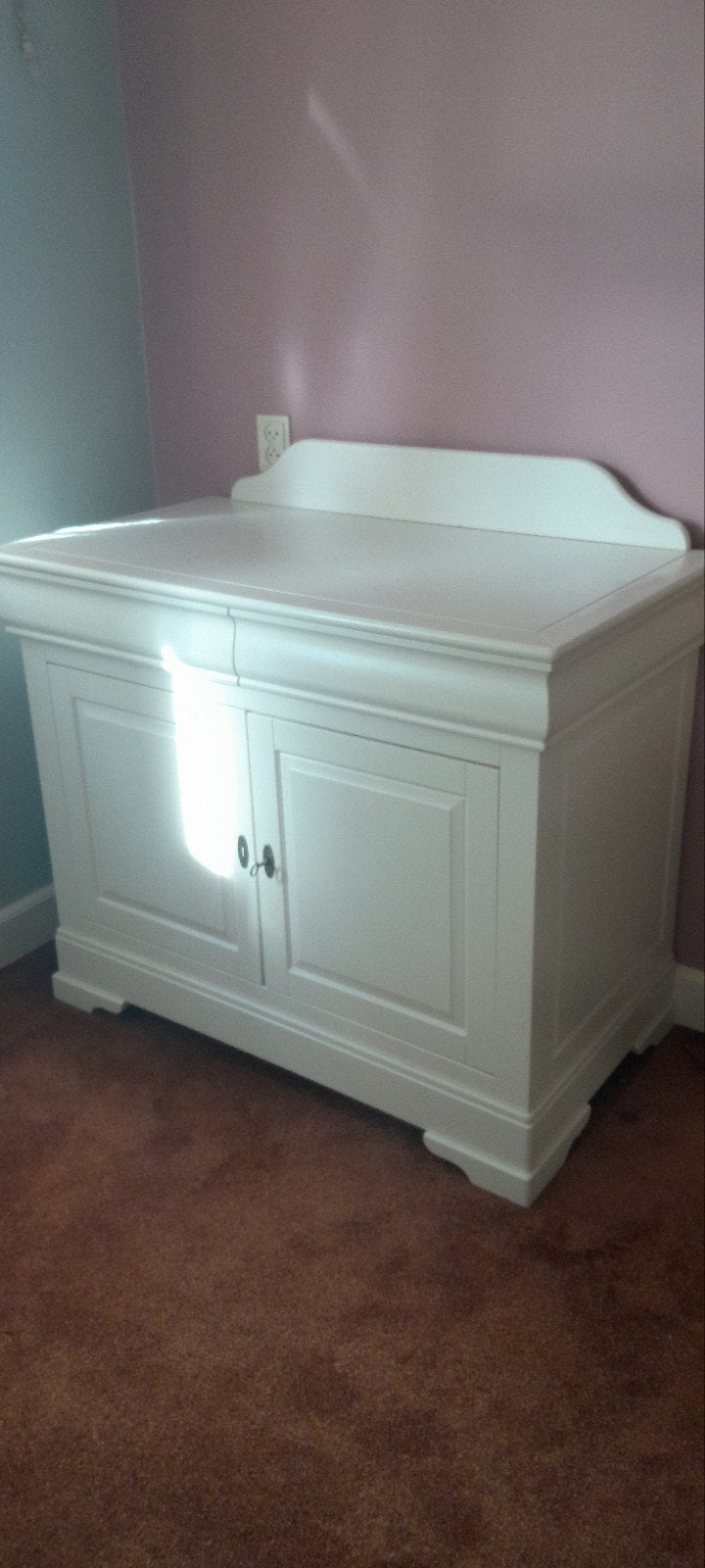 Witte Commode met Lades en Kastruimte, Ophalen, Gebruikt, 50 tot 70 cm, 100 cm of meer