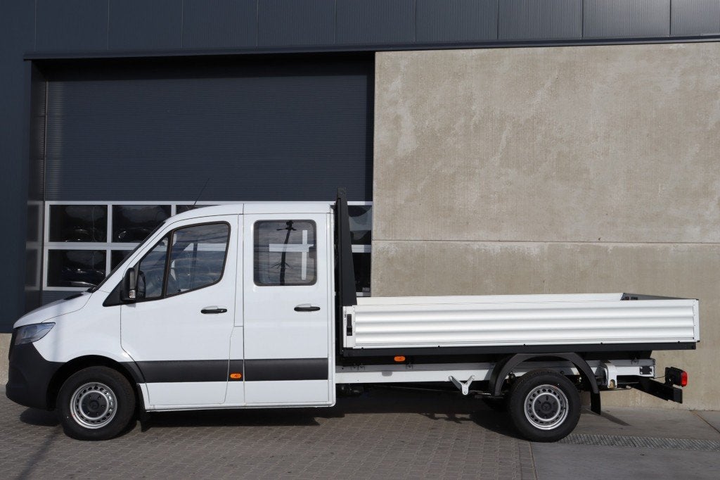 Mercedes-Benz Sprinter 315 CDI Dub Cab L3 Open laadbak RWD 7, 2393 kg, 7 stoelen, Wit, Bedrijf
