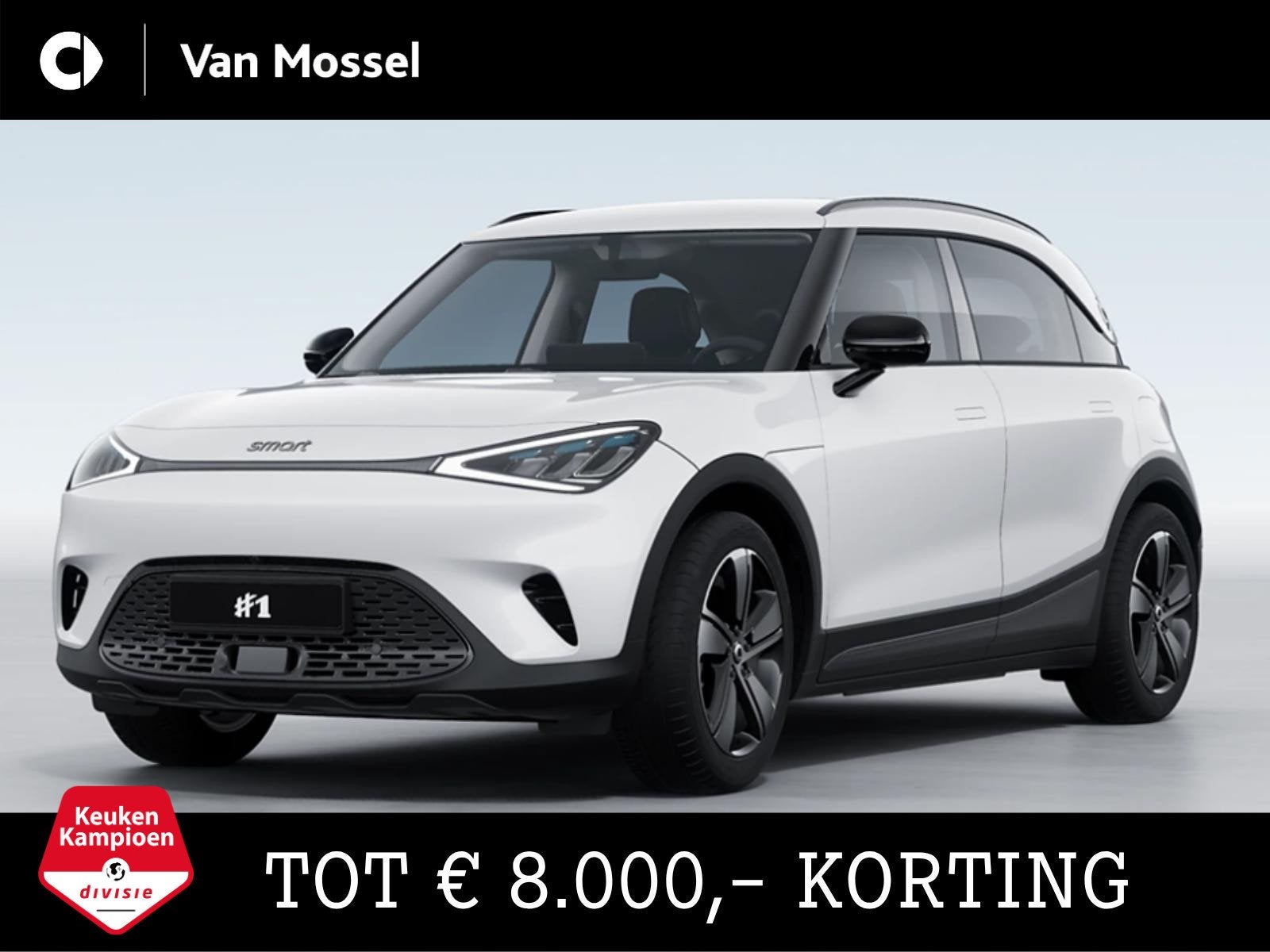 smart #1 Pure+ / Automatische klimaatregeling / Audiosysteem, Auto's, Automaat, Wit, Nieuw, 1600 kg