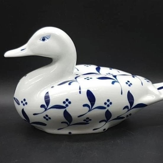 Gallo Design Manila Royal Blue Porseleinen Eend, Ophalen of Verzenden