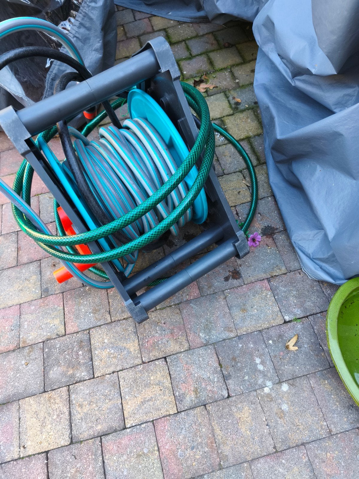 Gardena Tuinslanghaspel met slang, Ophalen, Gebruikt, Tuinslanghaspel
