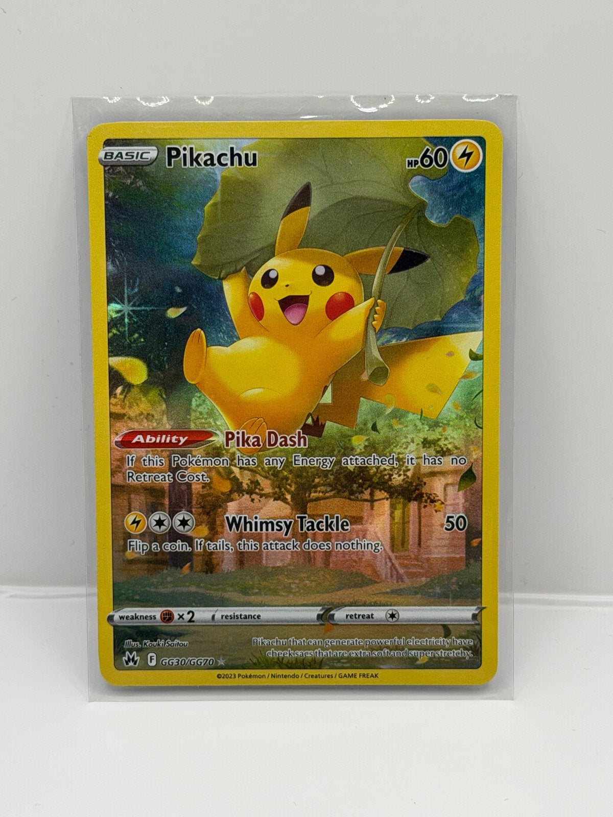 Pikachu (GG10/GG70) Pokémon Kaart - Crown Zenith, Ophalen of Verzenden, Zo goed als nieuw, Losse kaart