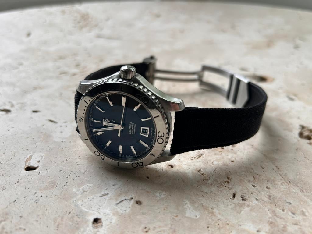 Tag Heuer link calibre5 wj201a, Sieraden, Tassen en Uiterlijk, Horloges | Heren, Staal, Gebruikt, Staal, Polshorloge