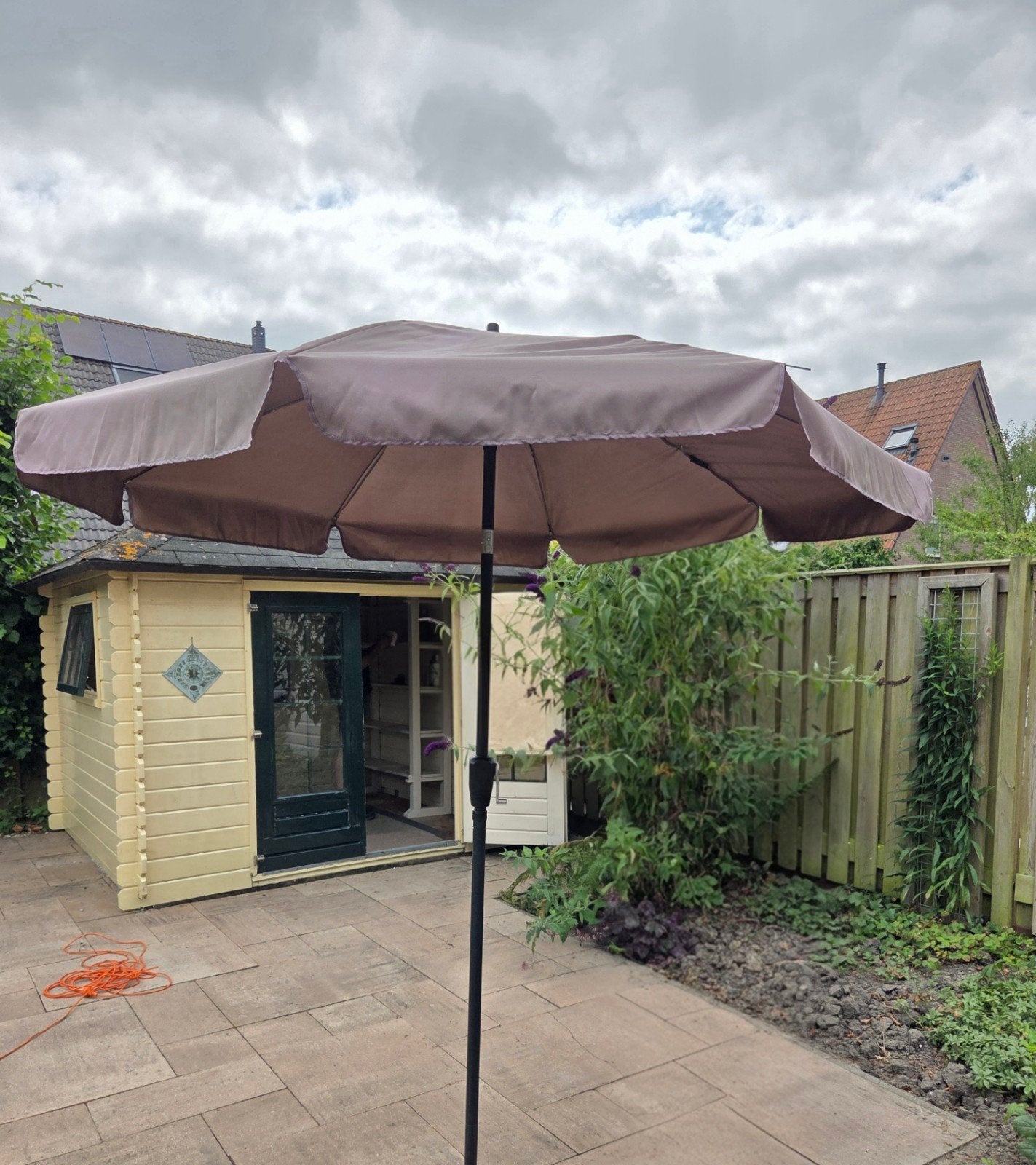 Madison ronde parasol, Ophalen, Gebruikt, Stokparasol, Kantelbaar