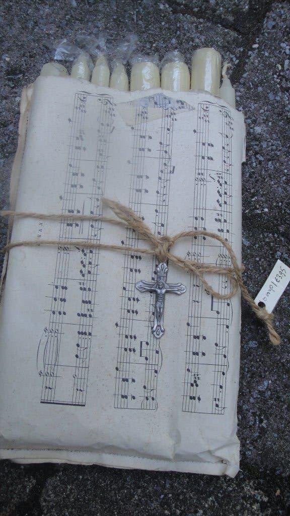 kaarsen en muziek noten papier, Antiek en Kunst, Ophalen of Verzenden
