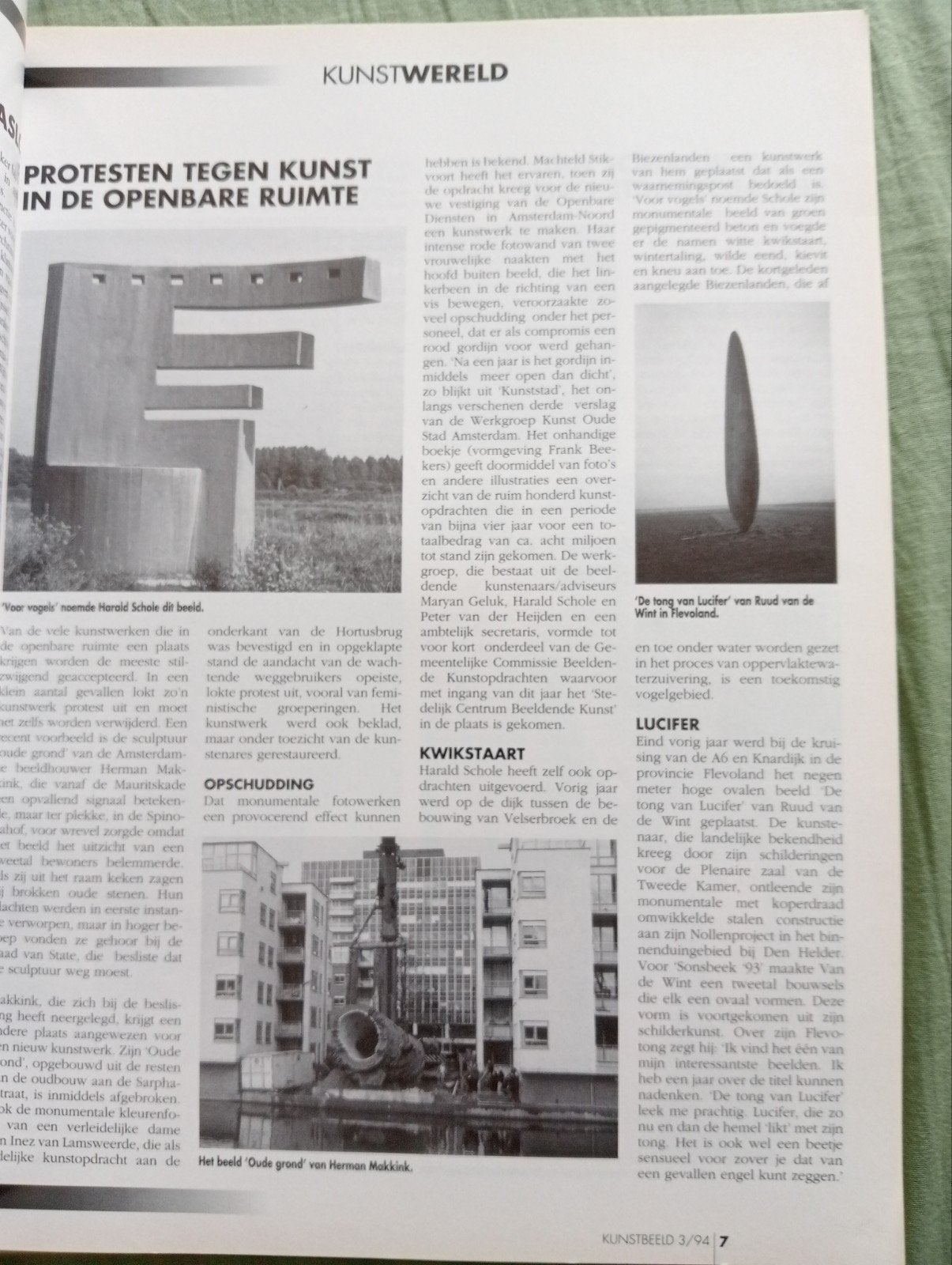 Kunstbeeld Tijdschrift 3/1994 - Paladino, Beeke, Fuchs, Ophalen of Verzenden, Gelezen, Overige typen
