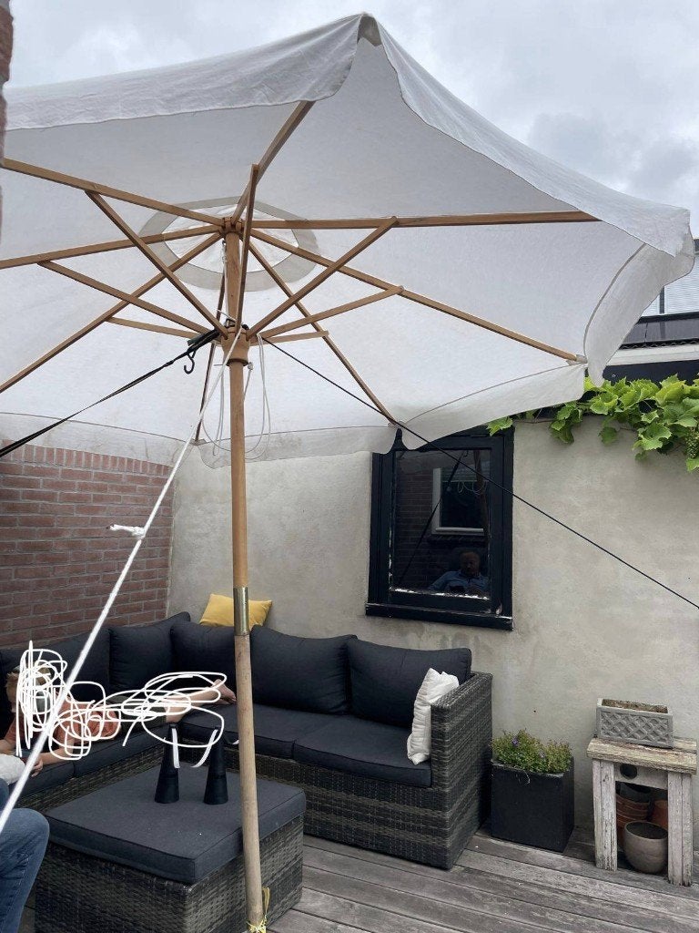 Parasol, Ophalen, Gebruikt, 3 tot 4 meter, Stokparasol