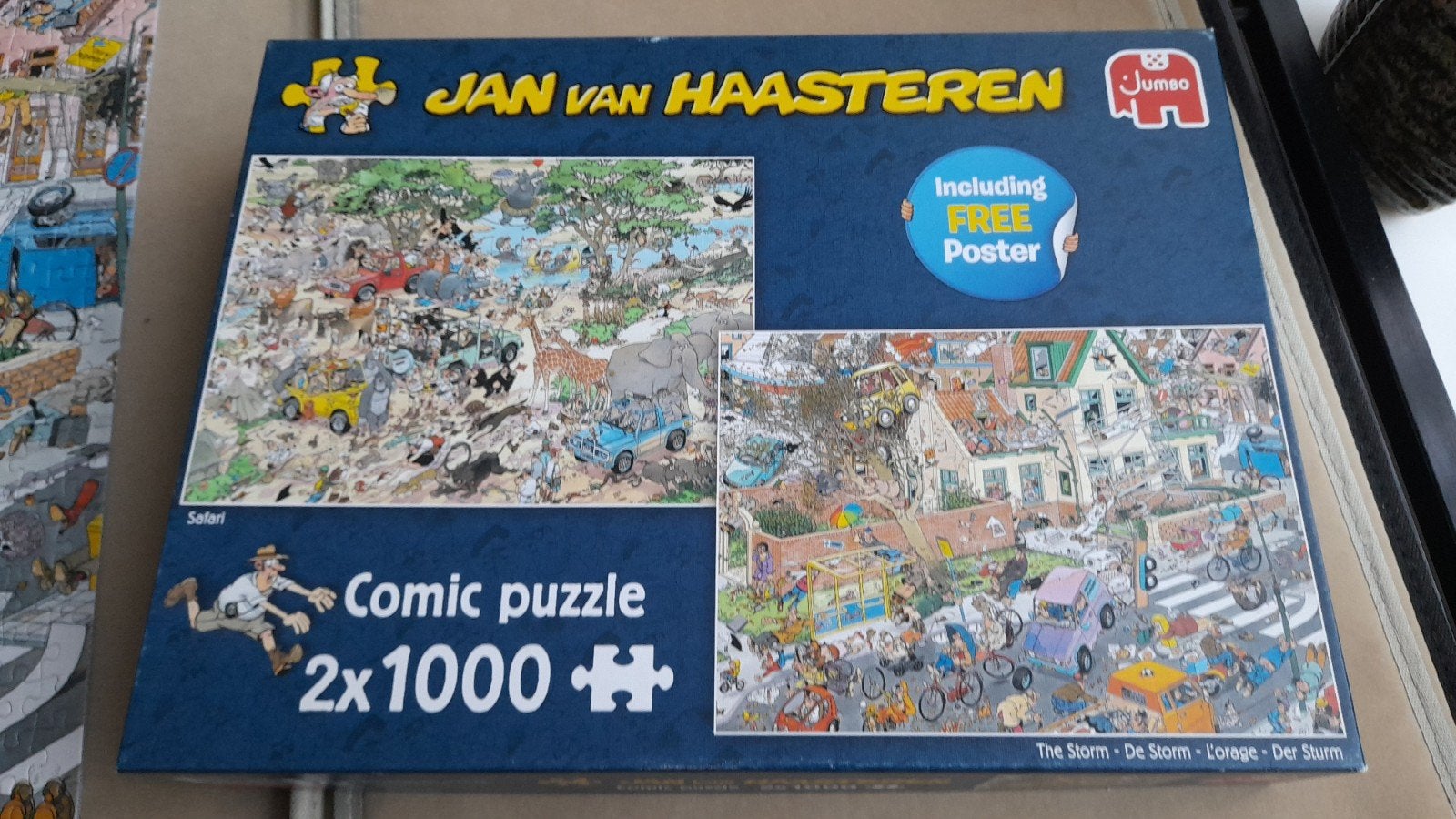 Jan van Haasteren Puzzel 2 x 1000 stukjes, Ophalen of Verzenden, 500 t/m 1500 stukjes, Zo goed als nieuw, Legpuzzel