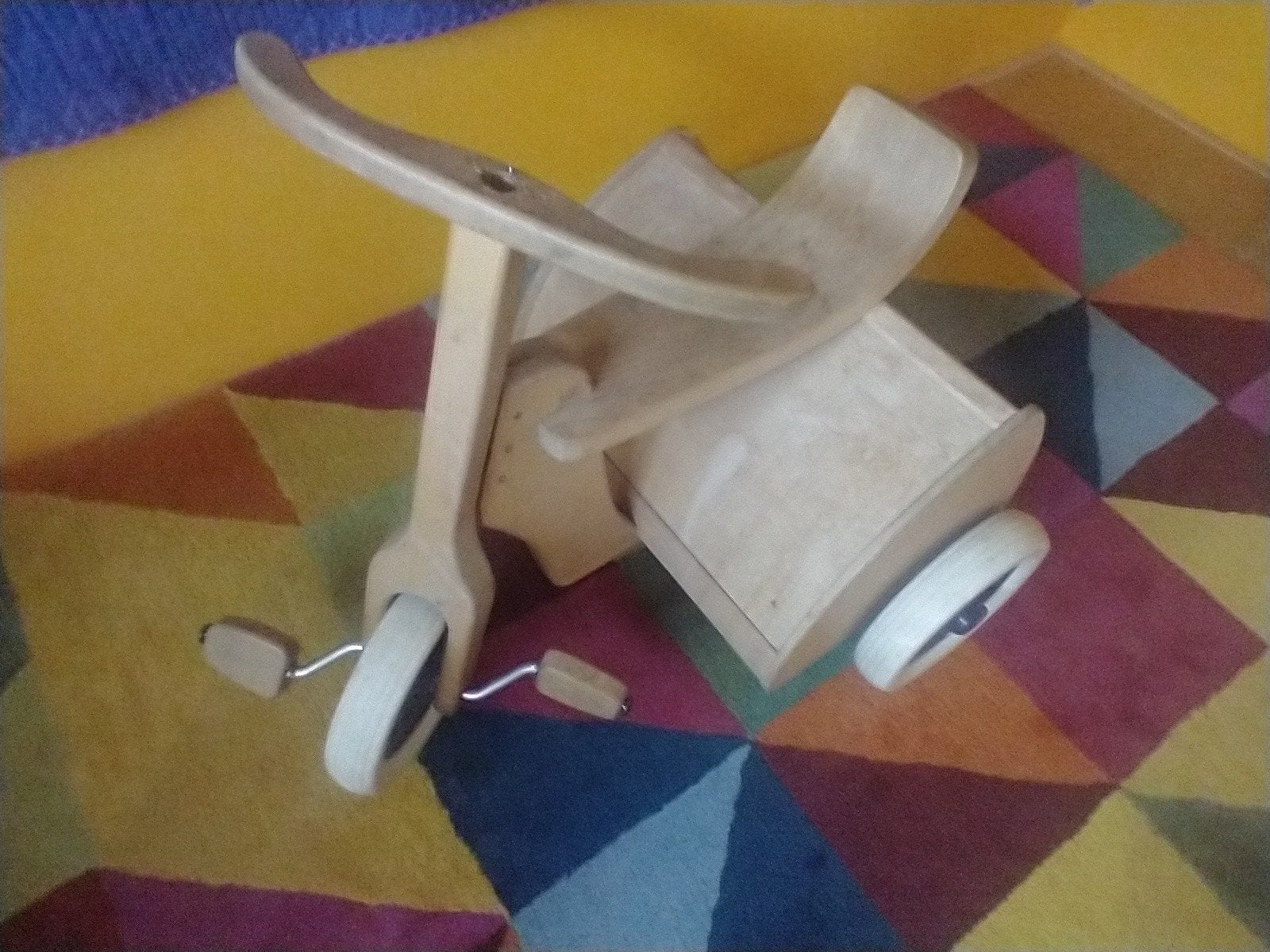 Houten driewieler, Kinderen en Baby's, Speelgoed | Houten speelgoed, Ophalen, Gebruikt, Rij- of Hobbelspeelgoed