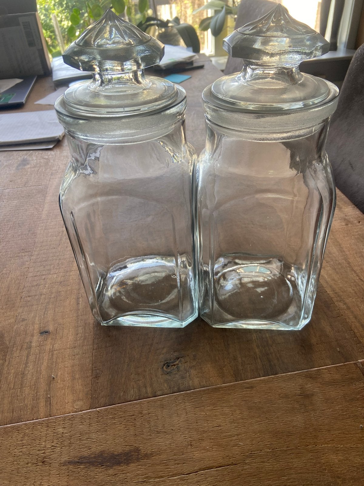 Set van 2 glazen voorraadpotten met deksel, Ophalen
