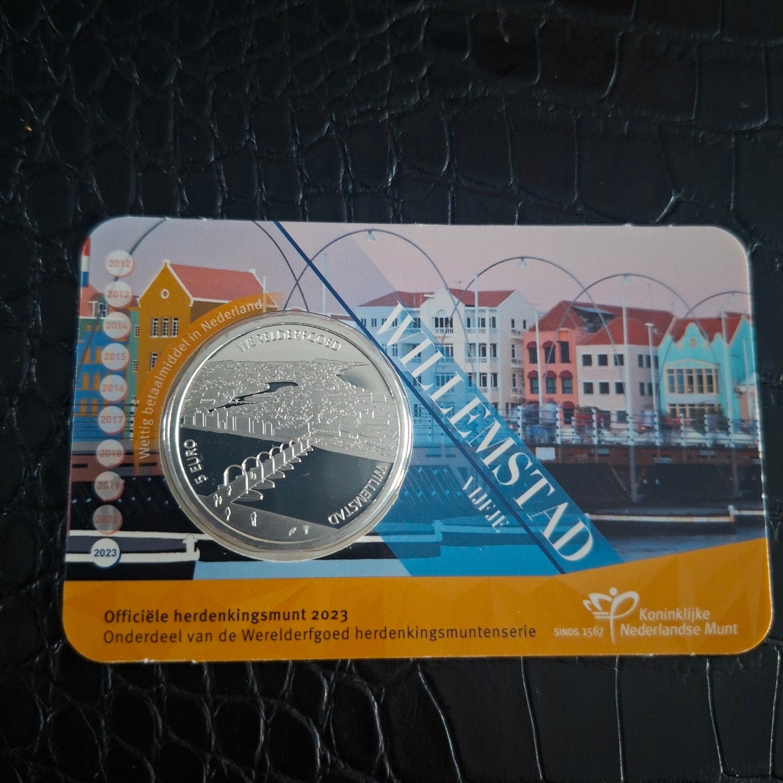 Willemstad Curaçao 5 Euro Herdenkingsmunt 2023, Ophalen of Verzenden, Koningin Beatrix, Euro's, Losse munt