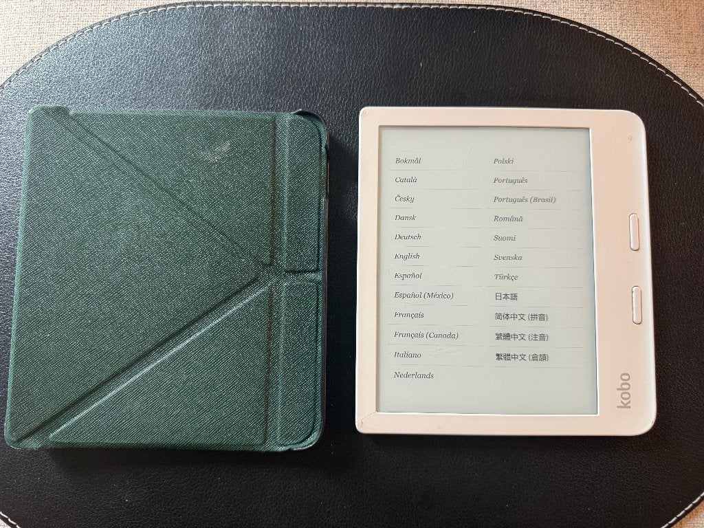 E-Reader KOBO Libra 2 32GB N418 White + Cover, Gebruikt, KOBO., Ophalen of Verzenden, 7 inch