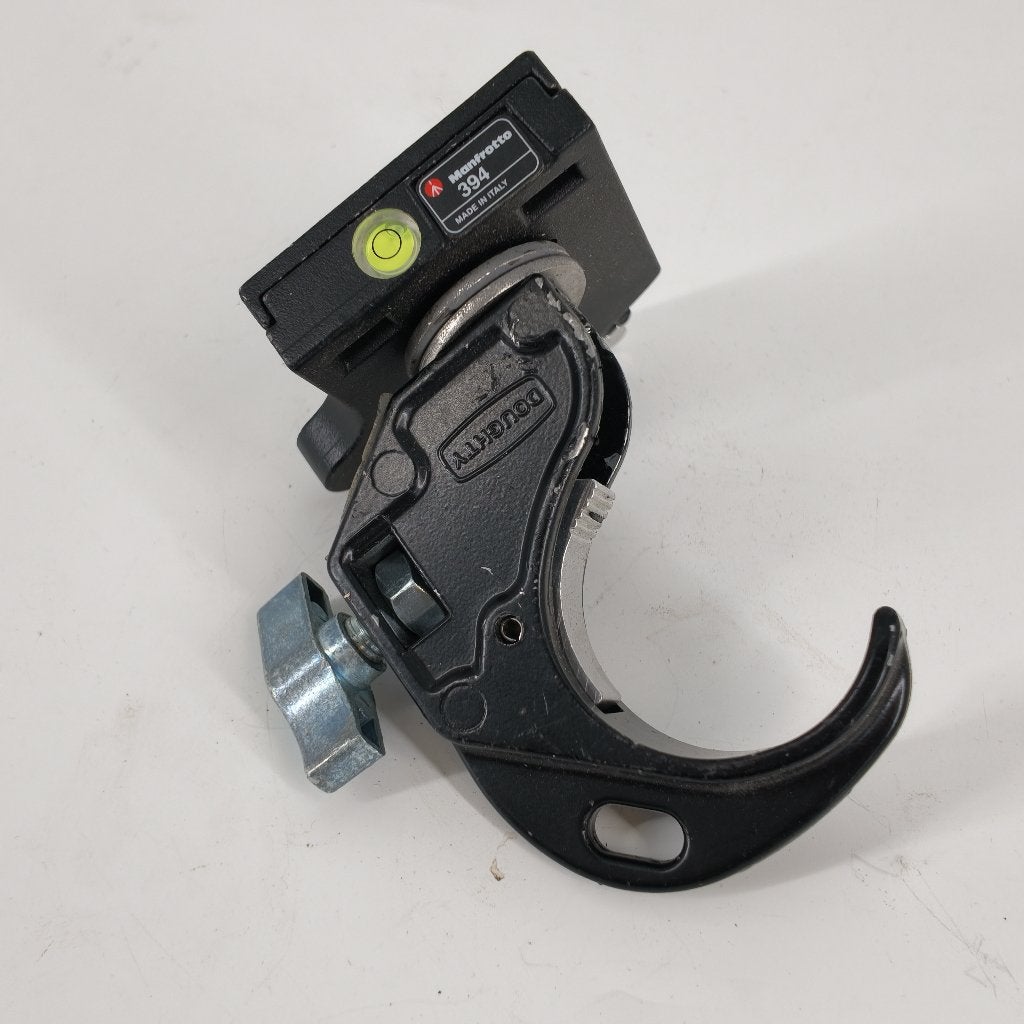Doughty trussklem met Manfrotto 394 camera-adapter, Gebruikt, Doughty, Doughty, Ophalen of Verzenden