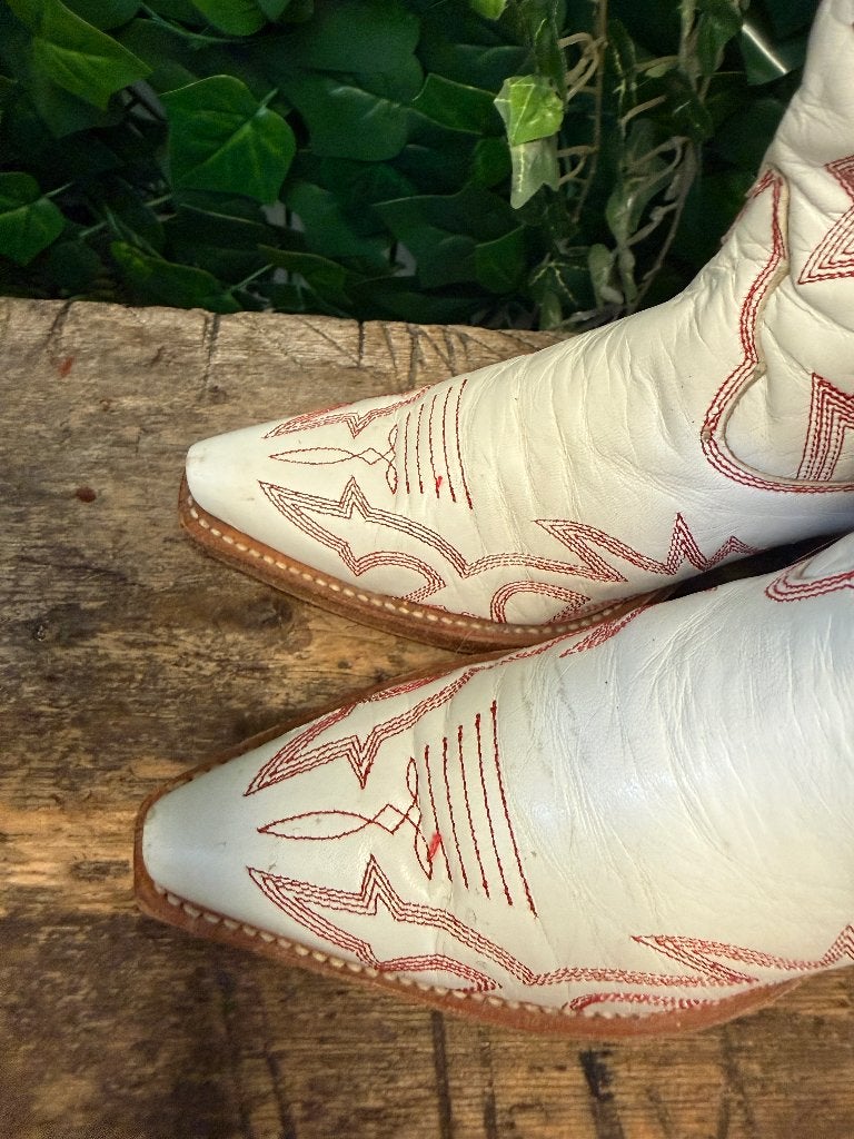 zo goed als nieuw volledig leren laarzen van Sendra maat 36, Sendra, Wit, Lage of Enkellaarzen, Ophalen of Verzenden
