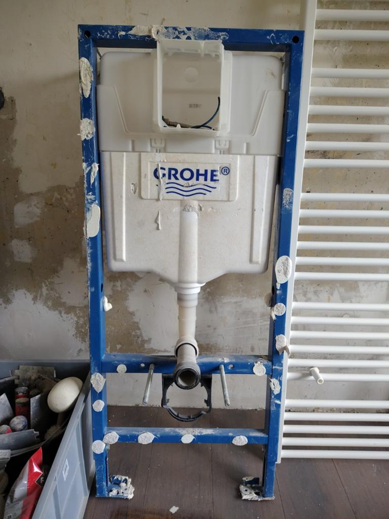 Grohe inbouwreservoir voor wandcloset, Ophalen, Toilet