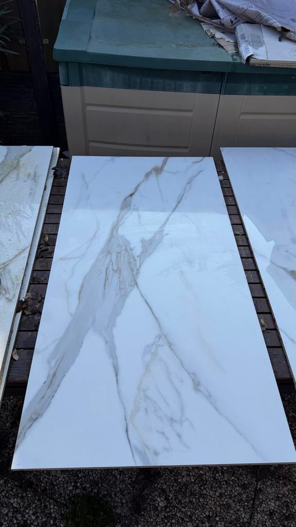 4x Marmeren Badkamer Tegels 60x120 - Luxe Uitstraling, Ophalen, 60 cm of meer, 40 tot 60 cm, Nieuw