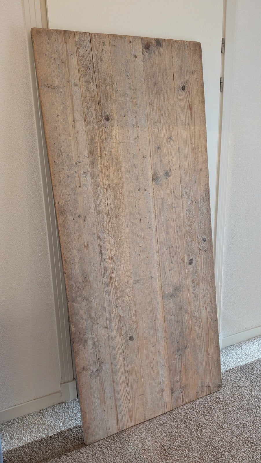 Tafelblad geolied steigerhout, Ophalen, Gebruikt, 50 tot 100 cm, 150 tot 200 cm