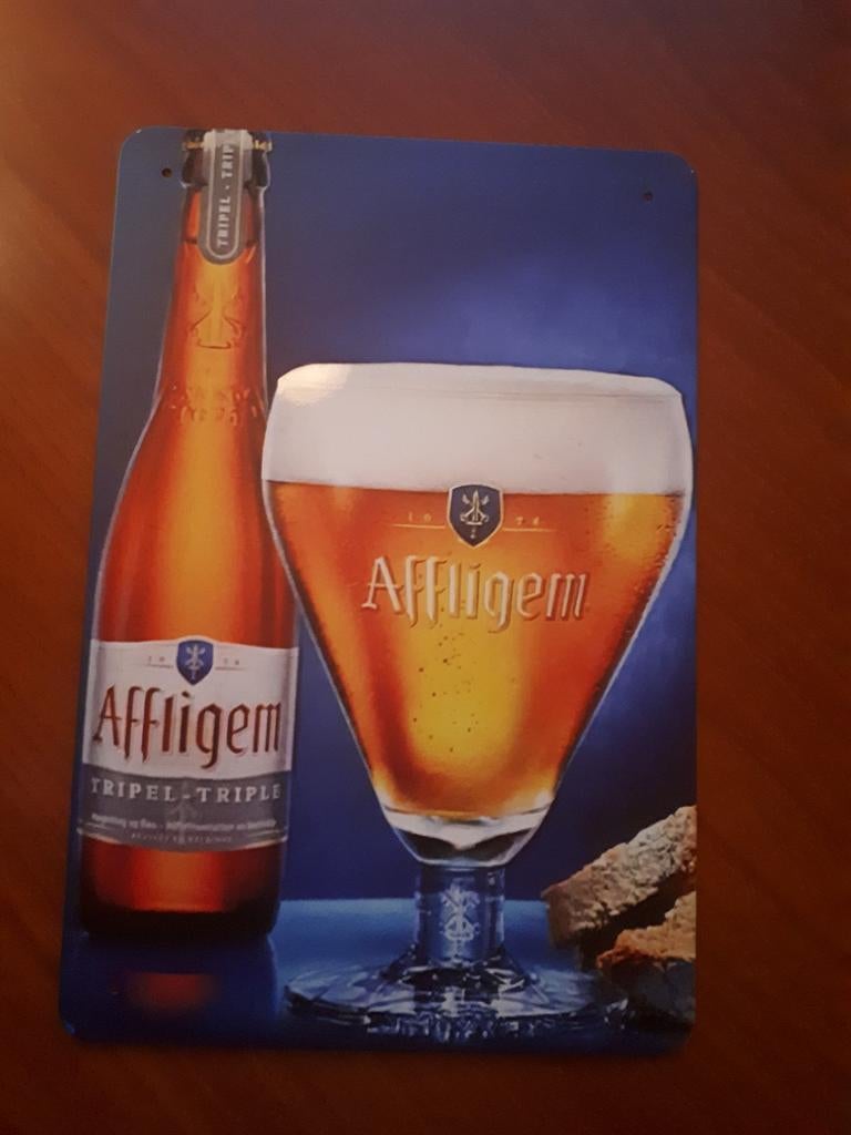 Affligem 20x30 cm Metalen Reclamebord, Ophalen of Verzenden, Nieuw, Reclamebord, Plaat of Schild, Overige merken