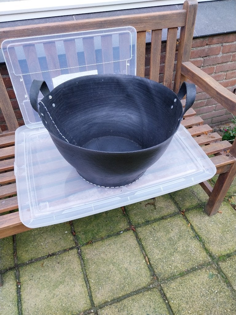 hout mand, Ophalen, Overige materialen, Overige typen, Rond