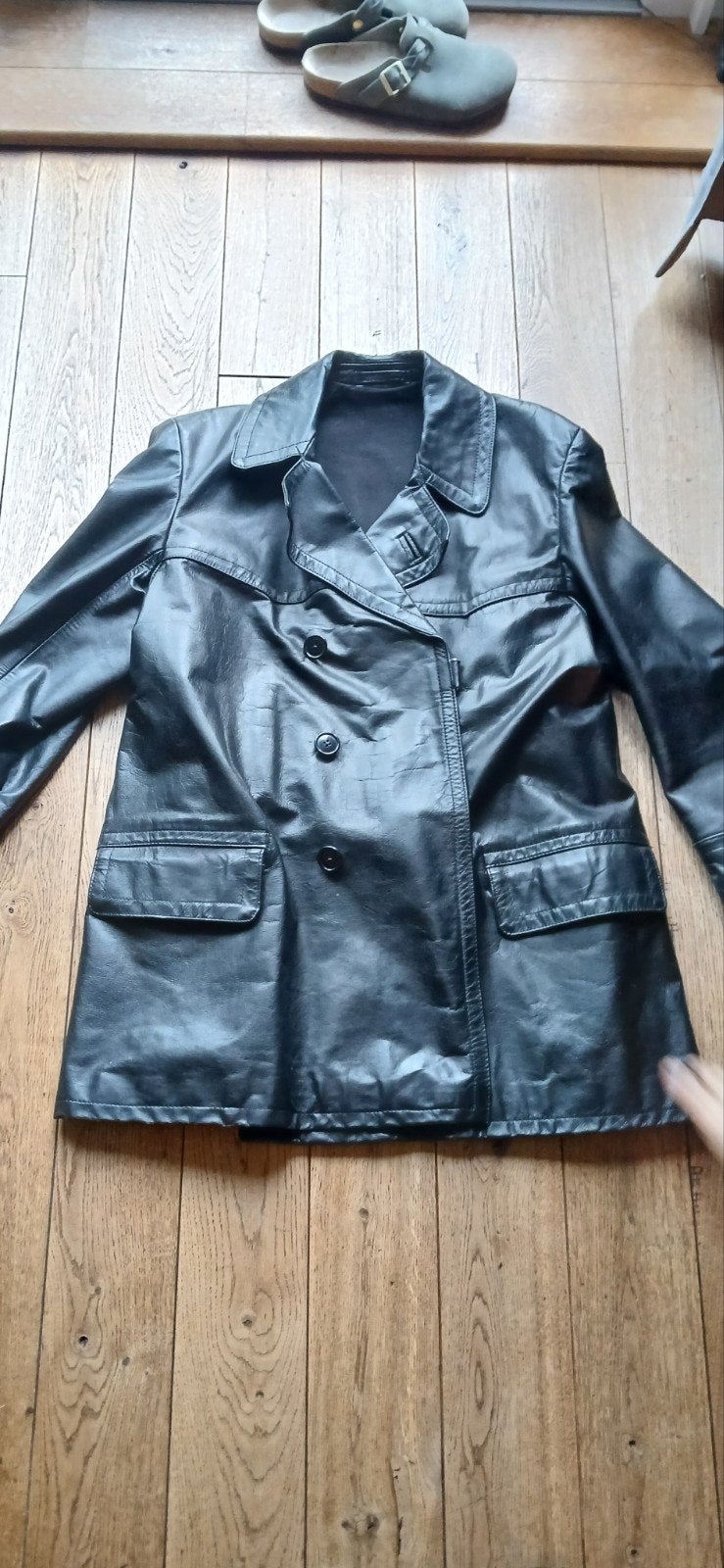 Vintage zware leren jas (Chevalier d'Or) – Zgan solex Zündap, Ophalen of Verzenden, Zo goed als nieuw, Overige typen