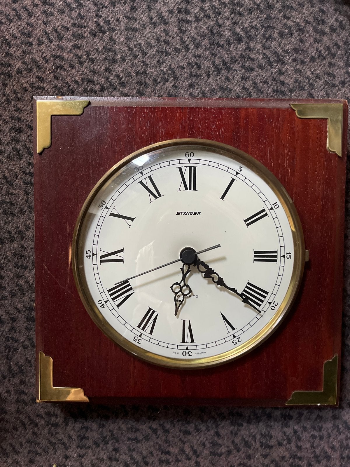 Vintage Staiger wandklok met Romeinse cijfers, Ophalen