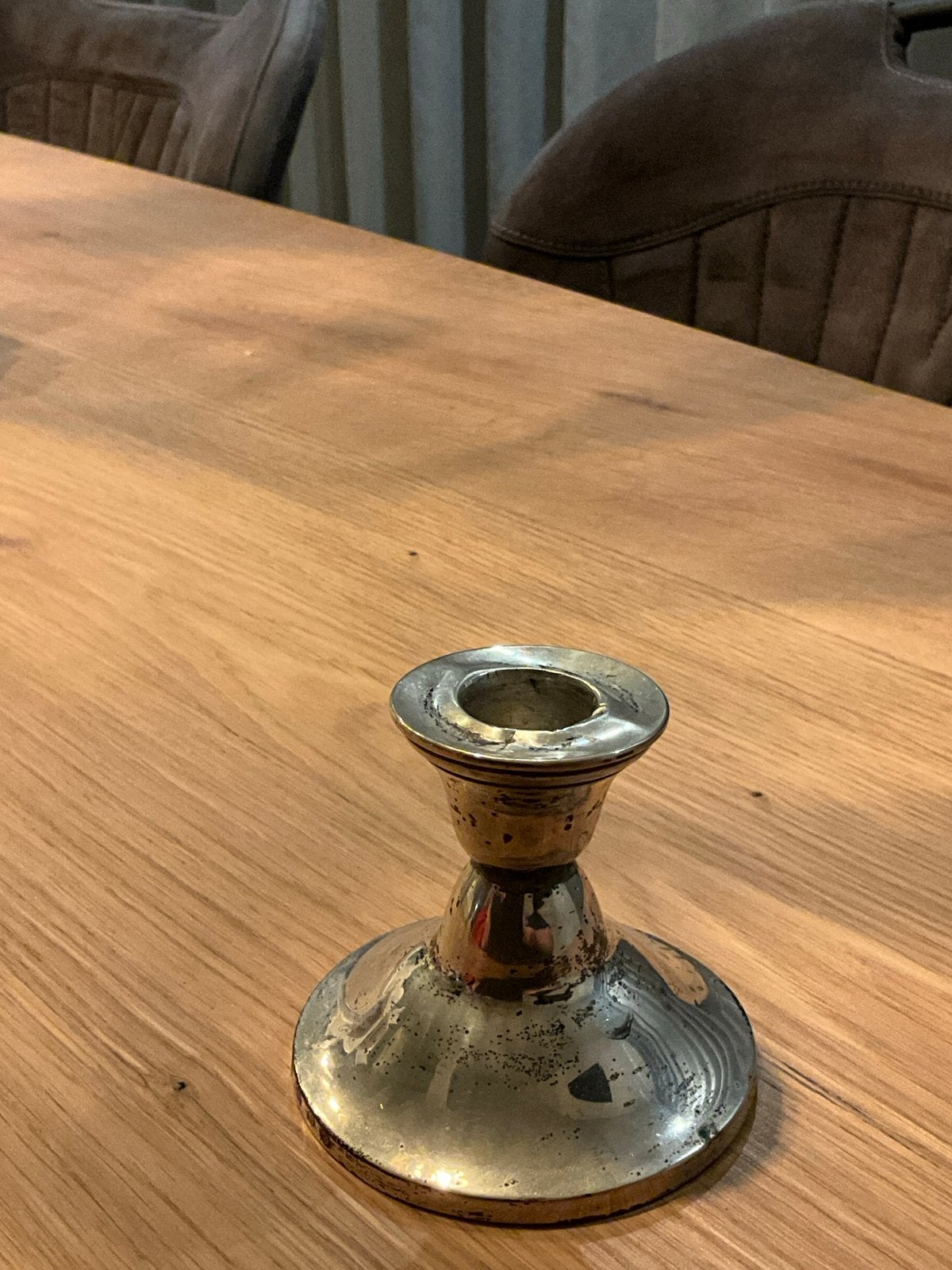 Verzilverde Kaarsenstandaard, Antiek en Kunst, Ophalen of Verzenden, Zilver