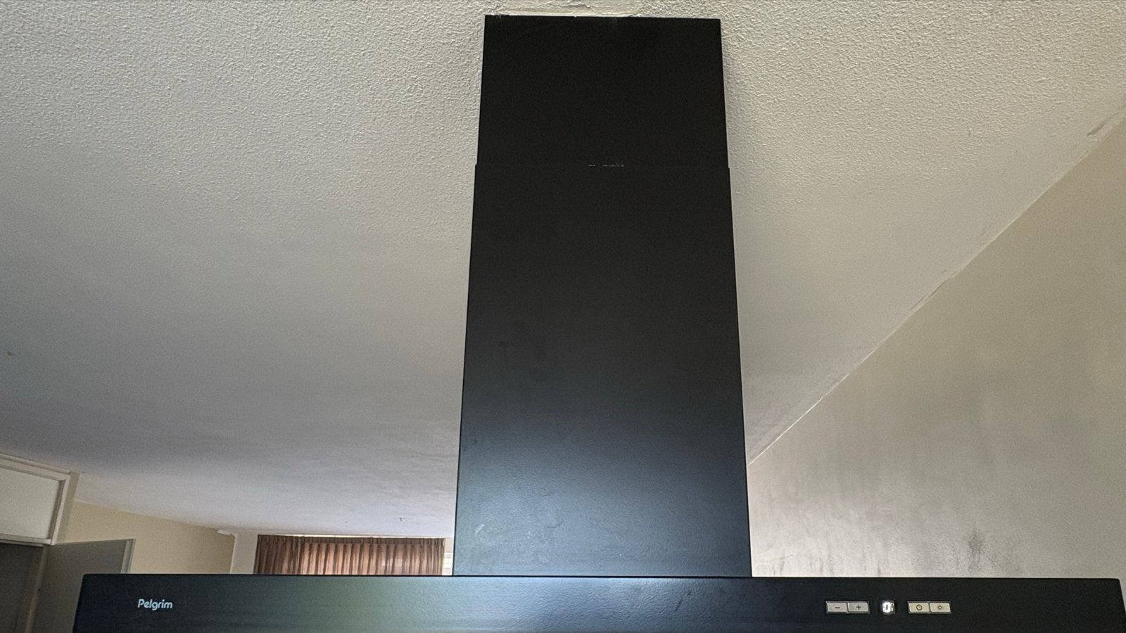 Pelgrim Afzuigkap - Zwart, Modern Design bke951mat, Ophalen, Wandschouwkap, Zo goed als nieuw, 400 tot 600 m³ per uur