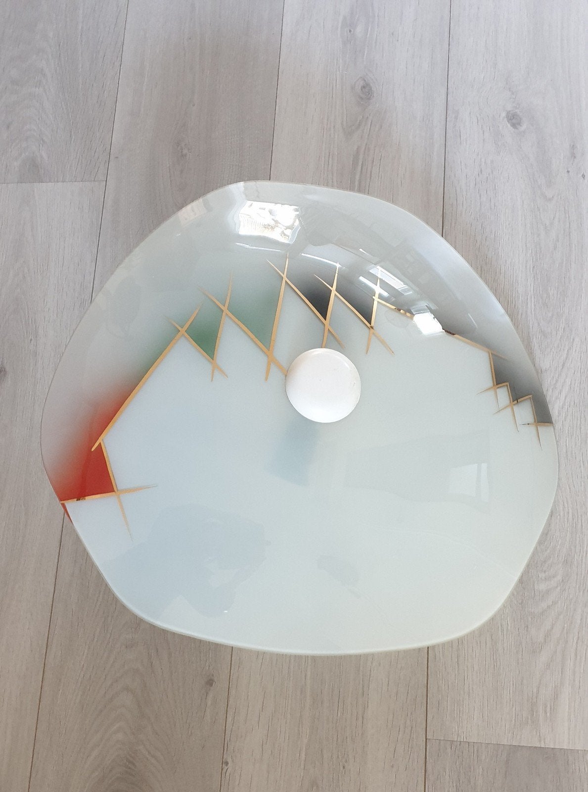 Vintage Plafonnière schaal lamp, jaren '50/'60, Ophalen of Verzenden